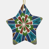 Schöne trendy asiatische Textil Design Kunst druck Keramik Ornament (Links)