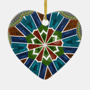 Schöne trendy asiatische Textil Design Kunst druck Keramikornament