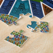 Schöne trendy asiatische Textil Design Kunst druck Puzzle (Seite)