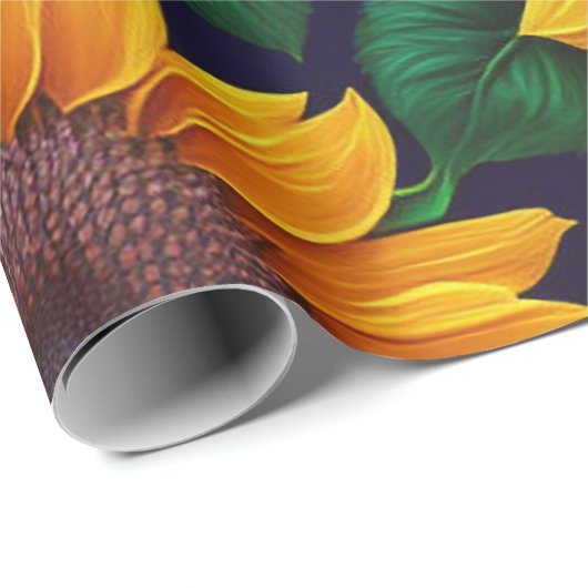 Schöne Trendy Sonnenblumensammlung Geschenkpapier (Rolleneckpunkt)