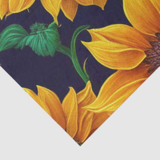 Schöne Trendy Sonnenblumensammlung Seidenpapier (Ausschnitt)