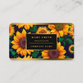 Schöne Trendy Sonnenblumensammlung Visitenkarte (Vorderseite)
