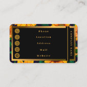 Schöne Trendy Sonnenblumensammlung Visitenkarte (Rückseite)