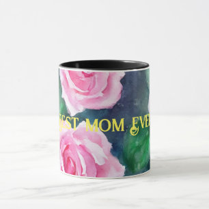 Schöne trendy Wasserfarbe Rosen Sammlung Tasse