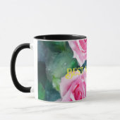 Schöne trendy Wasserfarbe Rosen Sammlung Tasse (Links)