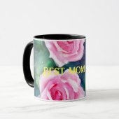 Schöne trendy Wasserfarbe Rosen Sammlung Tasse (Vorderseite Links)
