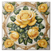 Schöne trendy Yellow Rose Collection Fliese (Vorderseite)