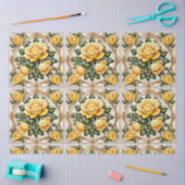Schöne trendy Yellow Rose Collection Seidenpapier (Basteln)