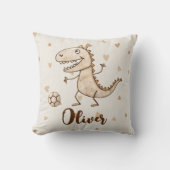 Schöne Trex beim Fußballspielen Kissen (Vorderseite)