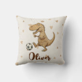 Schöne Trex beim Fußballspielen Kissen (Rückseite)