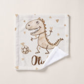 Schöne Trex beim Fußballspielen Waschlappen (Waschlappen)