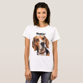 SCHÖNE TRI-FARBE BEAGLE HUNDE GESICHT T-Shirt (Vorne ganz)