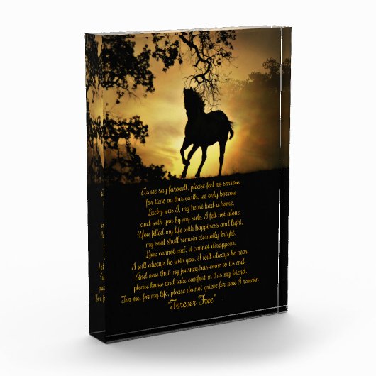 Schöne Tribut an das Pferd Fotoblock (Links)