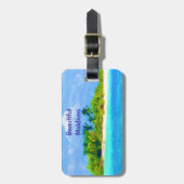 Schöne Tropeninsel auf den Malediven Gepäckanhänger (Vorderseite vertikal)