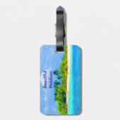 Schöne Tropeninsel auf den Malediven Gepäckanhänger (Rückseite vertikal)