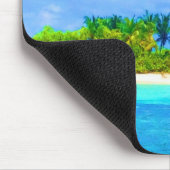 Schöne Tropeninsel auf den Malediven Mousepad (Ecke)