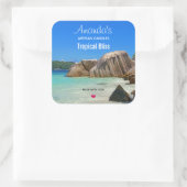 Schöne Tropenkanone oder Seife Biz Quadratischer Aufkleber (Tasche)