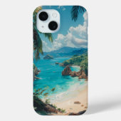 Schöne Tropical Beach Illustration Case-Mate iPhone Hülle (Rückseite)