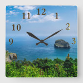 Schöne Tropical Beach Landschaft Uhr (Vorderseite)