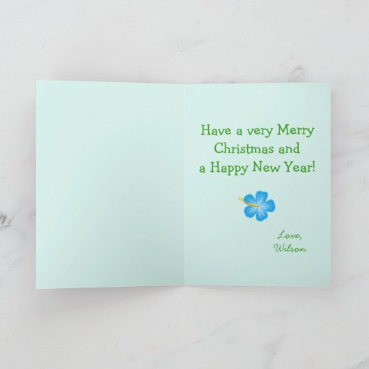 Schöne Tropical Frohe Weihnachten Toucan Karte (Innenseite)