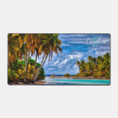 Schöne Tropical Island Beach Ocean Seascape Schreibtischunterlage (Vorderseite)