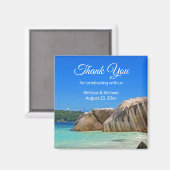 Schöne Tropical Sea Rocky Coast Gastgeschenk Hochz Magnet (Vorderseite/Rückseite)