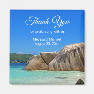 Schöne Tropical Sea Rocky Coast Gastgeschenk Hochz Magnet