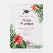 Schöne Tropical Themed Abschluss Begrüßungszeichen Acrylschild (Vorderseite)