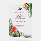 Schöne Tropical Themed Abschluss Begrüßungszeichen Acrylschild (Winkel)