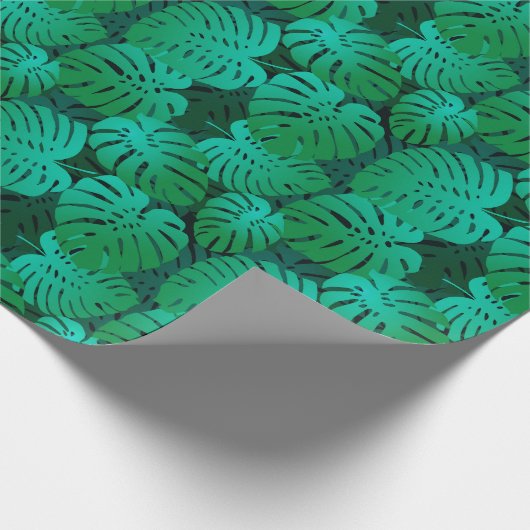 Schöne tropische Blätter Geschenkpapier (Ecke)
