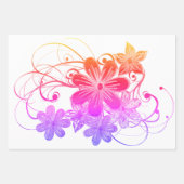 Schöne tropische Blume Geschenkpapier Set (Vorderseite 3)