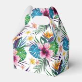 Schöne tropische Blumenfarben Wasserfarben Geschenkschachtel (Rückseite)