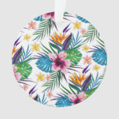 Schöne tropische Blumenfarben Wasserfarben Ornament (Vorderseite)