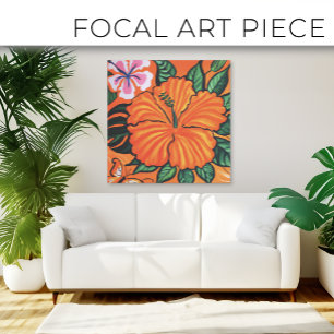 Schöne tropische Blumenmalerei Kunst Leinwand erst