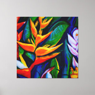 Schöne tropische Blumenmalerei Leinwand pri