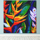 Schöne tropische Blumenmalerei Leinwand pri (Insitu (Holzboden))