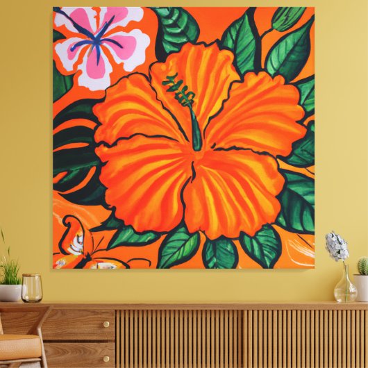 Schöne tropische Blumenmalerei Leinwand pri (Insitu (Wohnzimmer))