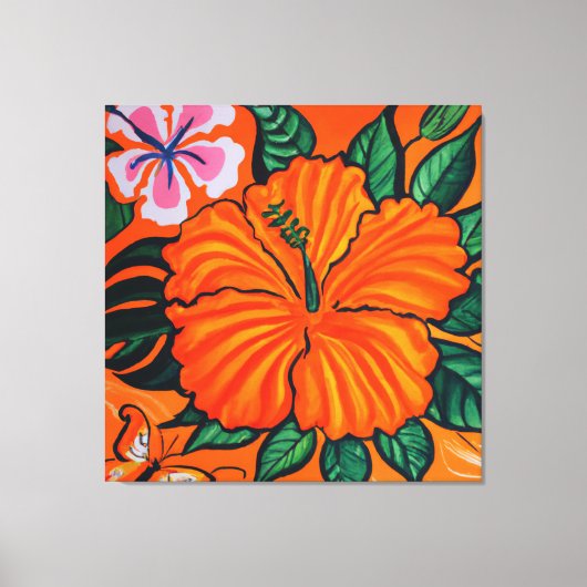 Schöne tropische Blumenmalerei Leinwand pri (Vorderseite)