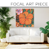 Schöne tropische Blumenmalerei Leinwand pri