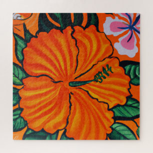 Schöne tropische Blumenmalerei Leinwand pri Puzzle