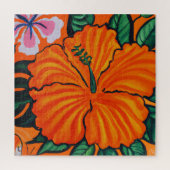 Schöne tropische Blumenmalerei Leinwand pri Puzzle (Vertikal)