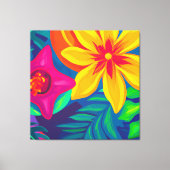 Schöne tropische Blumenmalerei Leinwanddruck (Vorderseite)