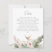 Schöne tropische botanische Hochzeitskarte Einladung (Vorderseite)