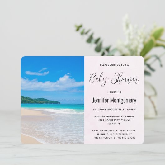 Schöne Tropische Destination Landschaftliche Stran Einladung (Stehend Vorderseite)