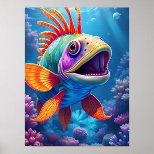 Schöne tropische Fische Poster