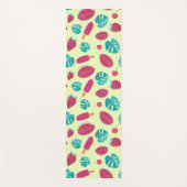 Schöne tropische Früchte Blätter Eiswürfel Muster Yogamatte (Vorderseite)