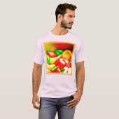 Schöne tropische Früchte Malerei. Jetzt kaufen T-Shirt (Vorne ganz)