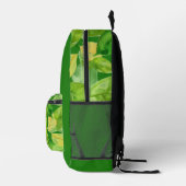 Schöne tropische grüne Blätter Bedruckter Rucksack (Rechts)