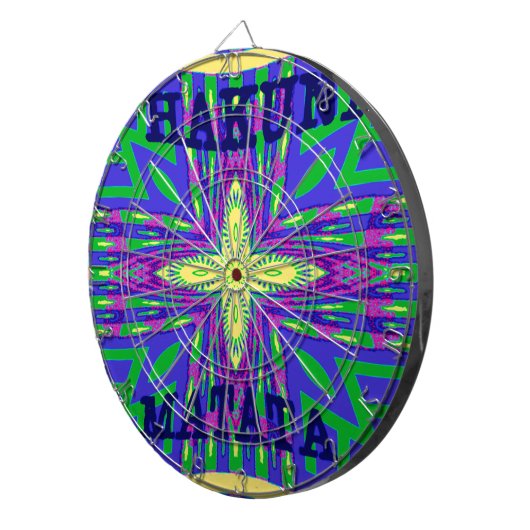 Schöne tropische Hakuna Matata Kanga Artwork. Dartscheibe (Vorderseite rechts)