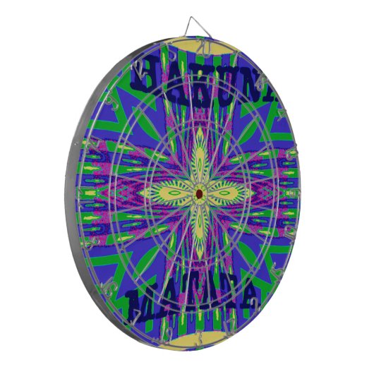 Schöne tropische Hakuna Matata Kanga Artwork. Dartscheibe (Vorderseite Links)